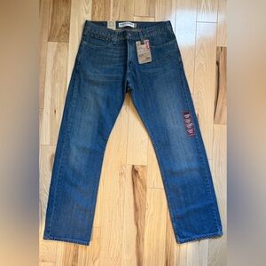 NWT 514 Levi's Slim Straight Jeans Blue with a tan tone 34x30